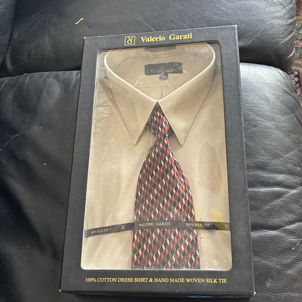 Valerio Garati Dress Shirt and Tie Set. NIB
